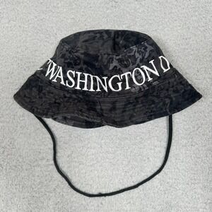 WASHINGTON DC Black Patterned Bucket Hat Souvenir Cap | Unisex Adult | Hip Hop